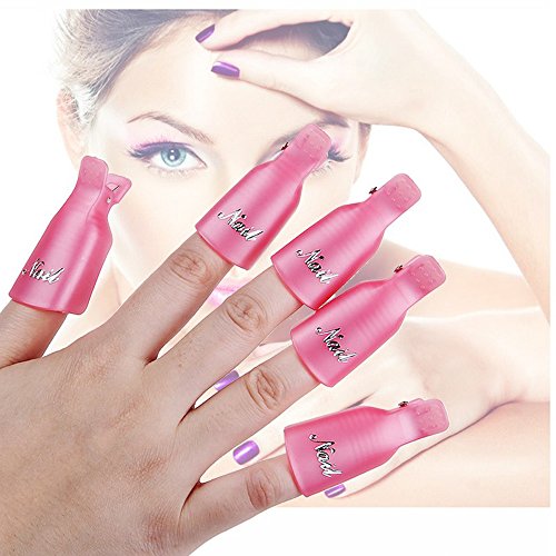10 Pcs Pink Nail Clip Remover Tools for Easy Soak Off Gel Removal - Image 2