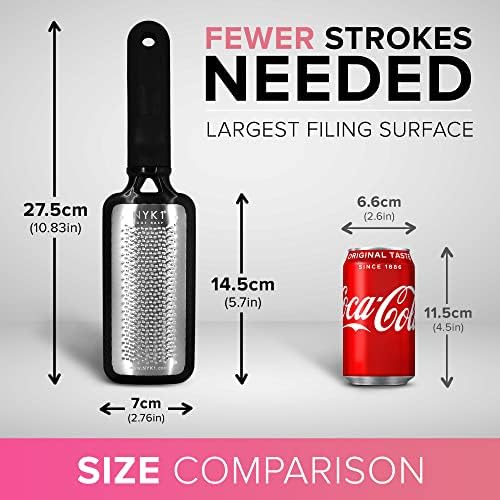 Stainless Steel Professional Pedicure Foot File - (XL Size) Pedicure Foot Spa Products, Foot Callus Remover for Smooth & Soft Feet Scrubber for Dead Skin, Wet & Dry Use, Non Electric Foot Care Kit - Image 6