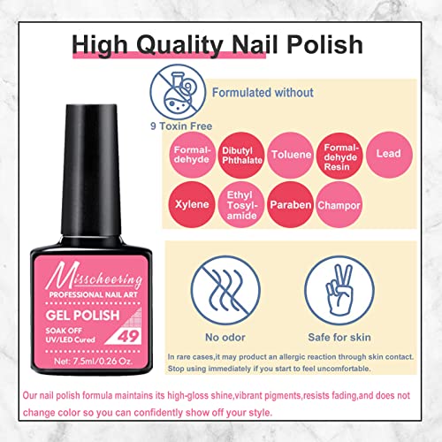69PCS Gel Nail Polish Kit with UV Light Nail Lamp Gel Manicure Dryer Lamp 28 Colors Gel Polish Nail Set Soak Off Gel Nail Set,Nails Gel Polishing Shape Tools Supplie Set for Nail Manicure Salon & Home - Image 7