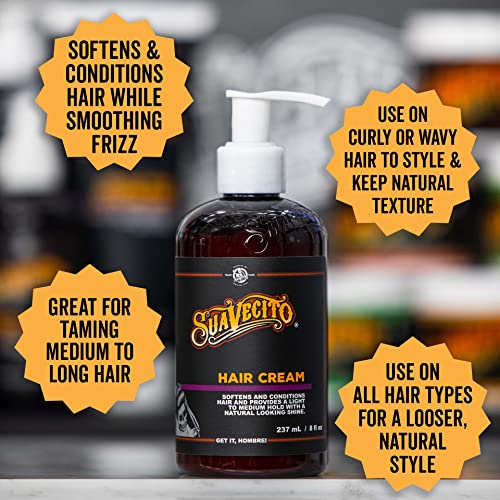 Suavecito Hair Cream 8 oz Medium Shine Light Hold Pump Bottle - Image 3