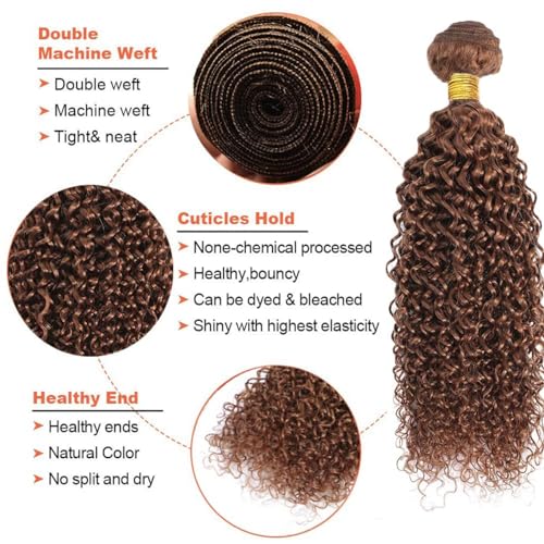 Deep Wave 30# Light Brown Human Hair Bundles Unprocessed Brazilian Virgin Hair Bundles Natural Color 30# Light Brown Human Hair Quick Weave Hair Extension - Image 7