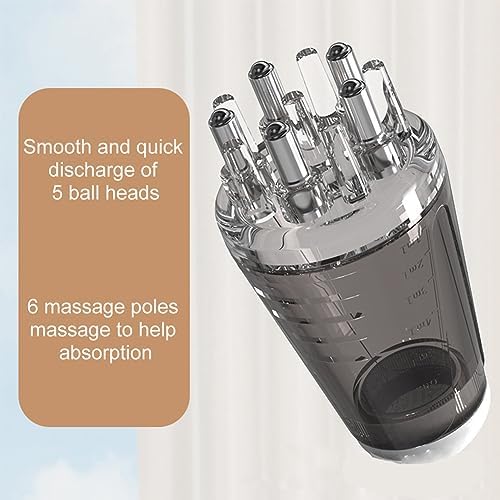Hair Oil Applicator Bottle, Scalp Applicator Comb Hair Scalp Applicator, Ball Root Comb applicator Bottle Scalp Massager for Hair Growth, Mini Hair Raising Solid Hair Massage Tool(Grey) - Image 9