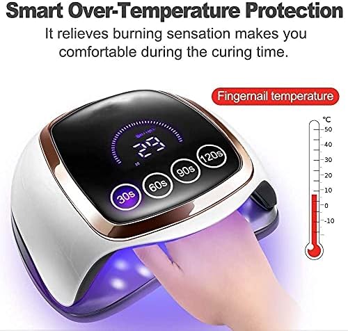 UV LED Nail Lamp, 168W UV Light Nails Gel Nail Dryer, LCD Display, UV lamp Gel Nails for Salon and Home - Image 3