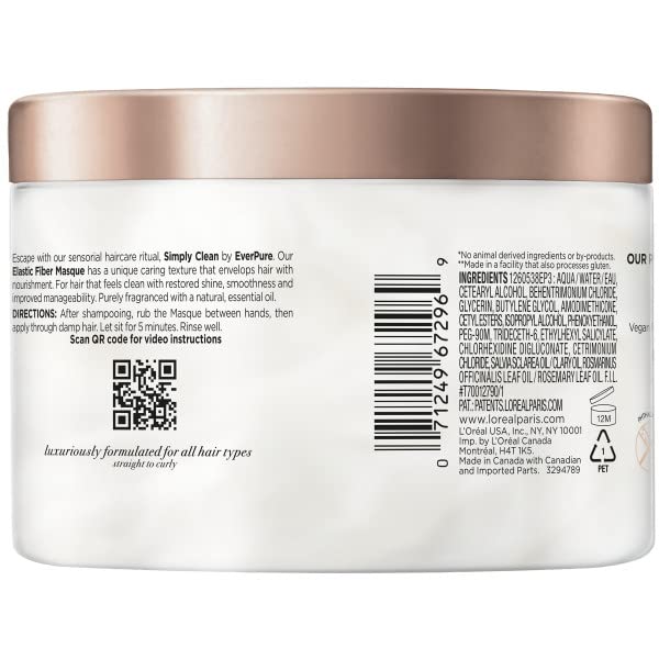 L'Oreal Paris EverPure 12 Oz Hydrating Hair Mask for Dry Hair Care - Image 7