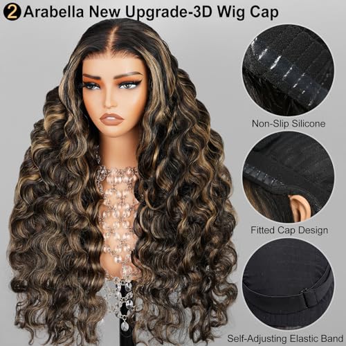 Arabella 24-Inch 5x6 Loose Curly Human Hair Glueless Lace Front Wig 210% Density - Image 3