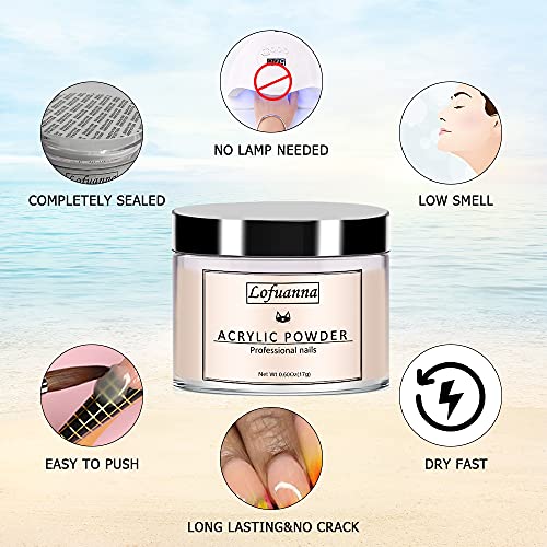 Lofuanna 17g Professional Acrylic Powder Salon Quality Acrylic Nail Powder for Nails Extension Nail Art System for Home/Salon (5) - Image 3