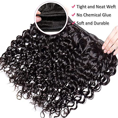 26 Inch 10A Brazilian Water Wave Human Hair Extensions Bundle Wet Wavy Dyeable - Image 5