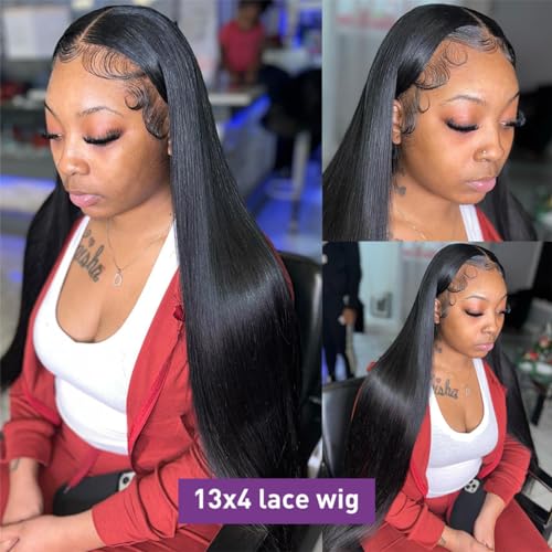 Straight Lace Front Wigs Human Hair Pre Plucked With Natural Hairline 180% Density 13x4 Lace Frontal Wigs For Black Women Human Hair (20 Inch New, 13x4 Straight Lace Front Wigs Human Hair) - Image 2