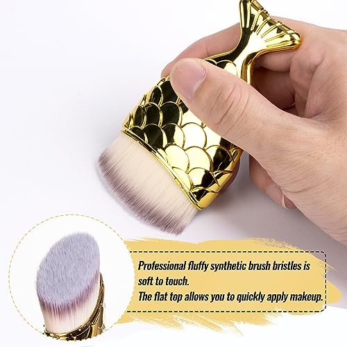 Kabuki Sunscreen Brush for Kids, Liquid & Powder Makeup, All Skin Types, SPF Protection - Image 3