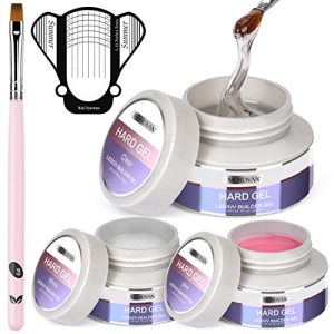Morovan 3 Color 1oz Builder Nail Gel Kit for Nail Art and Extensions
