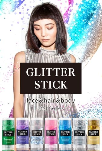 Pink Body Glitter Stick,Holographic Sequins Paint Sparkling Face Glitter for Women Face/Body/Hair/Eyes/Lip Glitter Makeup. - Image 2