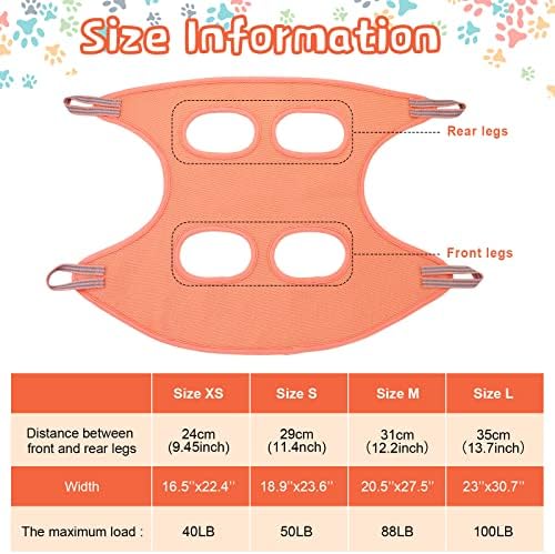 Pink X-Small Pet Grooming Hammock Kit with Nail Clippers and Comb - Image 2