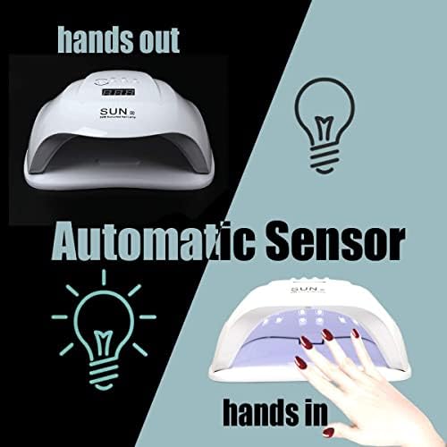 54W Gel UV LED Nail Lamp, Nail Dryers for Gel Polish Curing Lamp with 36 Dual Light Source LEDs, 4 Timer Setting Gel Nail Polish Kit with UV Light, Professional Polygel Nail Kit - Image 4