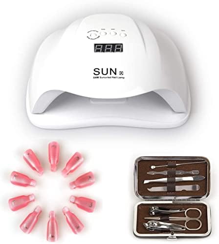 54W Gel UV LED Nail Lamp, Nail Dryers for Gel Polish Curing Lamp with 36 Dual Light Source LEDs, 4 Timer Setting Gel Nail Polish Kit with UV Light, Professional Polygel Nail Kit - Image 7