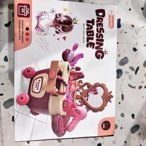 58PCS Hair Salon Toys for Girls, Pretend Play Girls Vanity Set with Mirrorr, Kids Beauty Salon Set Includes Fashion Hair & Makeup Accessories & Blowdryer, Girl Birthday Gifts