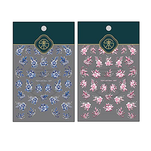 5D Flower Nail Sticker for Women Girls Summer DIY Acrylic Nails Art Design Manicure Decorations 2Sheets (Flower3) - Image 7