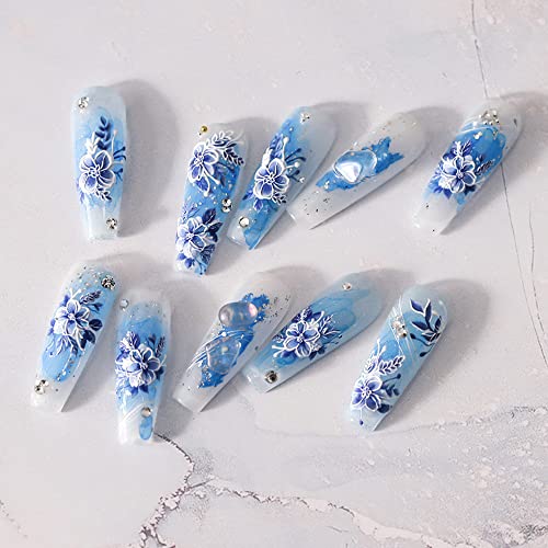 5D Flower Nail Sticker for Women Girls Summer DIY Acrylic Nails Art Design Manicure Decorations 2Sheets (Flower3) - Image 6