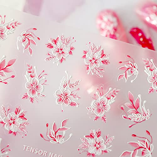 5D Flower Nail Sticker for Women Girls Summer DIY Acrylic Nails Art Design Manicure Decorations 2Sheets (Flower3) - Image 3