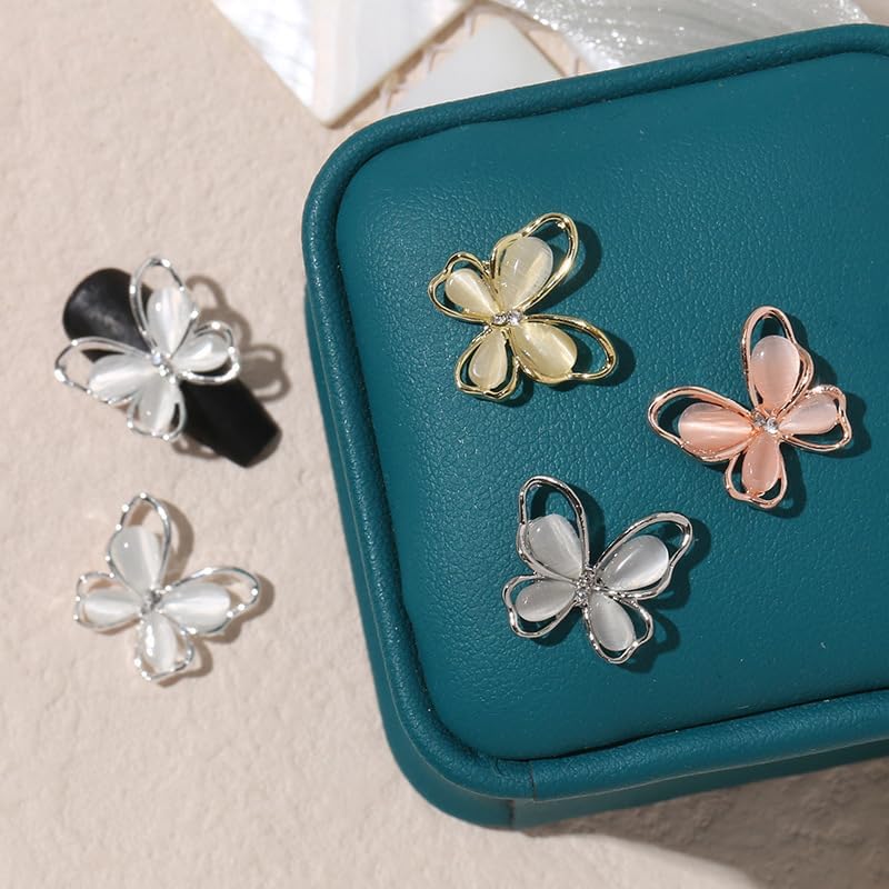 5pcs Butterfly Nail Charms 3D Alloy Butterfly Nail Gems Nail Rhinestones Shiny Crystal Nail Art Charms for Acrylic Nails DIY Manicure Jewelry Accessories - Image 5