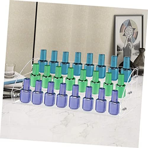 5pcs Nail Polish Display Stand Display Shelf Nail Polish Organizer Salon Display Rack Nail Stand Display Shelves Nail Polish Rack Acrylic Plus Plastic Nail Polish Stand Multi-layer - Image 2