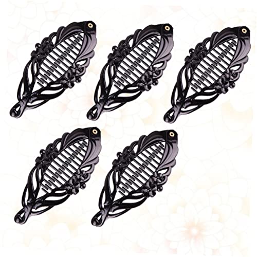 5pcs Rhinestones Jaw Clips Fishtail Clip Comb Grips Clamp French Jaw Clips Banana Clips Ponytail Holder Birthday Gift spray paint hair - Image 5