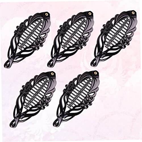 5pcs Rhinestones Jaw Clips Fishtail Clip Comb Grips Clamp French Jaw Clips Banana Clips Ponytail Holder Birthday Gift spray paint hair - Image 7