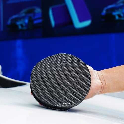 6" Car Detailing Clay Pad, Clay Bar Pad Disc for Auto Detailing, 1Pc Magic Clay Pad and 1Pc Hand Strap Applicator (6 Inch, Black) - Image 8