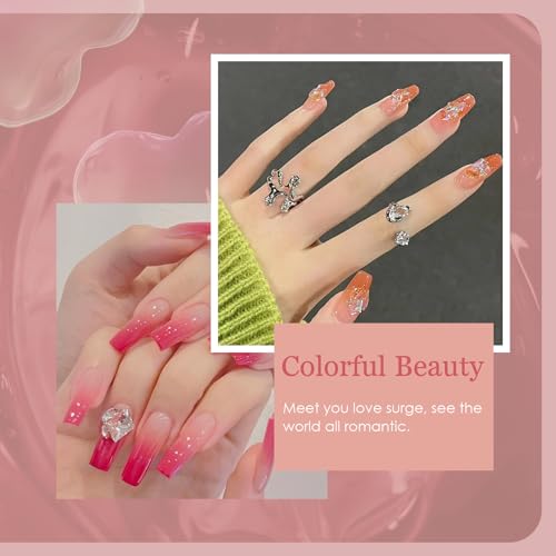6 Color Nude Pink White Gel Nail Polish Kit with UV Lamp for Home Manicure - Image 5
