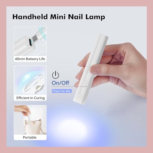 6 Color Nude Pink White Gel Nail Polish Kit with UV Lamp for Home Manicure - Image 3