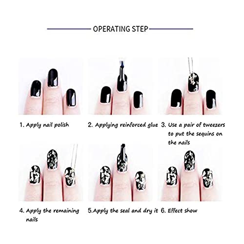 6 Grids Heart Nail Glitter Sequins Holographic 3D Heart Nail Art Stickers Glitter Design Mixed Pink Heart Rabbit Nail Sparkle Glitter for Women Girls Heart Glitter Nail Decoration DIY Manicure - Image 7
