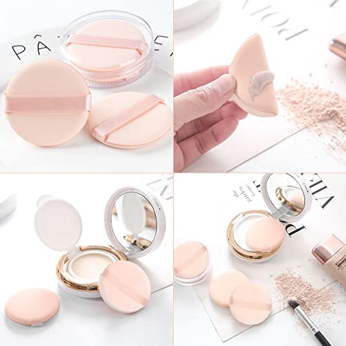 6 Pcs pure cotton super soft powder puff, washable powder puff, loose powder puff, foundation make-up, 2.65 inch round puff. - Image 4