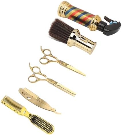 Professional 6-Piece Hair Cutting Scissors Set with Spray Bottle, Comb, Brush, Beard Holder - Image 2