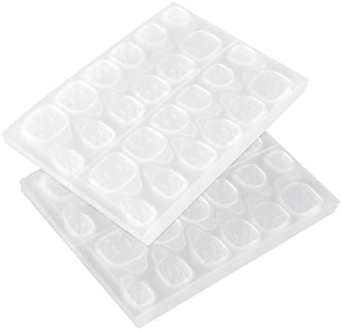 600pcs (25 Sheets) Double-Side Nail Glue Sticker Waterproof Breathable Jelly Double Sided Nails Adhesive Tabs for False Nail Tips Nail Glue Transparent Flexible Fake Nail Glue