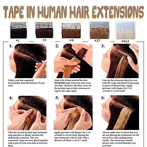 Benehair Remy Tape in Hair Extensions Human Hair Bleach White Seamless Skin Weft Tape in Real Human Hair Extensions Wavy Hair 24 Inch 50g #70 20 pcs - Image 8