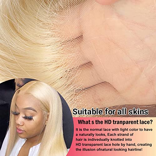 Blonde 30 Inch 13x6 Lace Front Wig 200% Density Body Wave Human Hair - Image 5