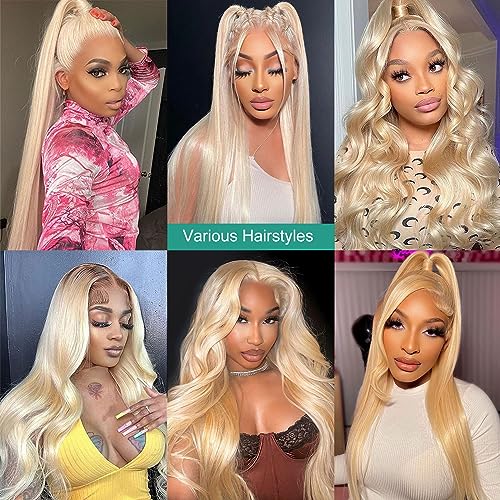 40 Inch Straight Blonde 13x6 Transparent Lace Front Human Hair Wig - Image 5