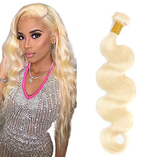 613 Bundles Human Hair Bundles 613 Blonde Body Wave Bundles Human Hair 12 Inch Unprocessed Brazilian Remy Hair No Tangle Sort Remy Hair Extension Double Weft 1 Bundles