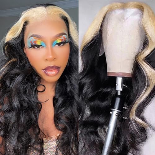 Brown 613 Lace Front Human Hair Wig Highlights Glueless 22 Inch 180% Density