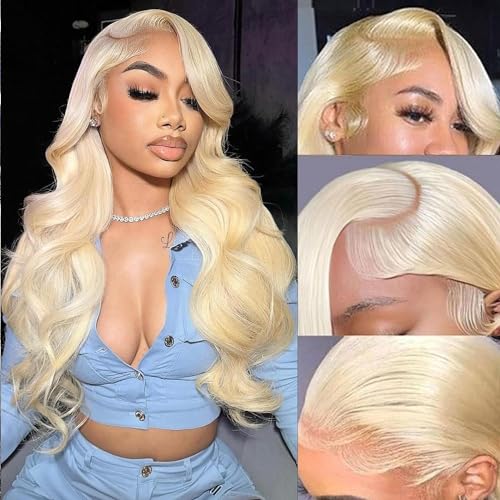 613 lace front wigs human hair,130density (Blonde 613 Wig, 20inch)