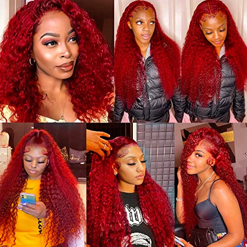 Red Kinky Curly Ombre Human Hair Bundles 8 Inch Single Bundle Two Tone Black to Red - Image 2