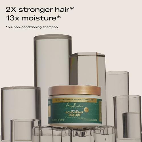 SheaMoisture Bond Repair Shampoo, Conditioner, Leave-In, & Masque Alma Oil 4 Pk to Strengthen Hair with Restorative HydroPlex Infusion - Image 10