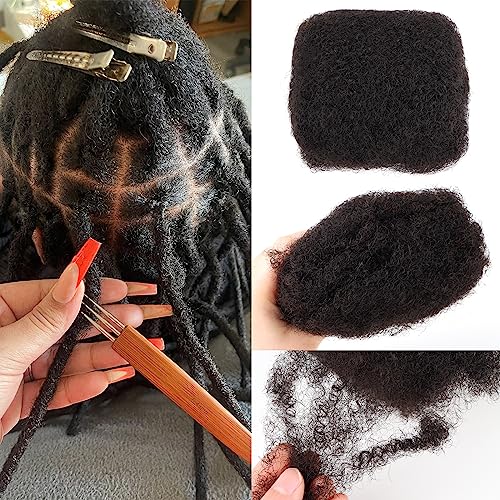2 Pieces 30g Tight Afro Kinky Bulk Human Hair for Dreadlocks and Braids 8 Inch - Image 8