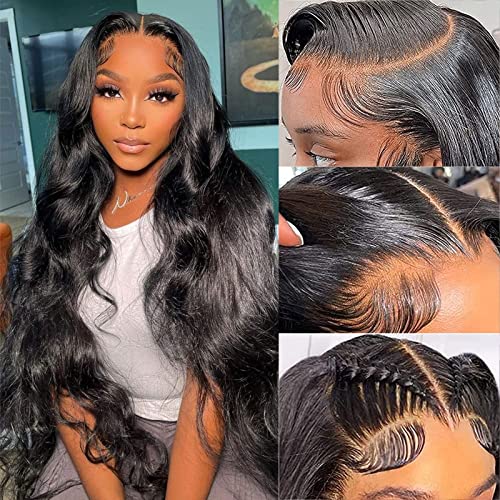 28 Inch Body Wave 13x4 HD Lace Front Human Hair Wig Pre Plucked