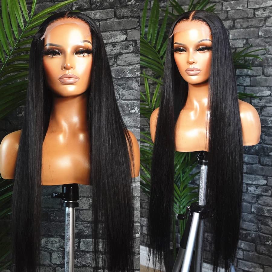 BEEOS Wear and Go Glueless Wigs Elastic Band 5x5 SKINLIKE Real HD Lace Closure Wig, 180% Density Pre Plucked Bleached Knots Straight Virgin Human Hair Ready to Wear Wigs No Glue 22 Inch - Image 5