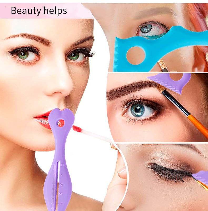 2 Pcs Pink Silicone Eyeliner Stencils for Perfect Winged Eyeliner and Eyeshadow - Image 3