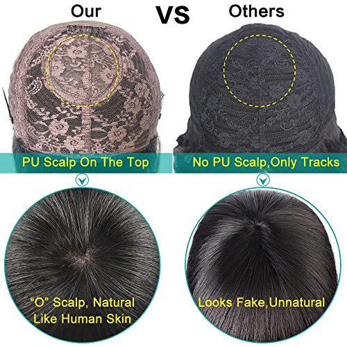 Short 12 Inch Loose Deep Wave Human Hair Bob Wig with Bangs for Women - Image 5