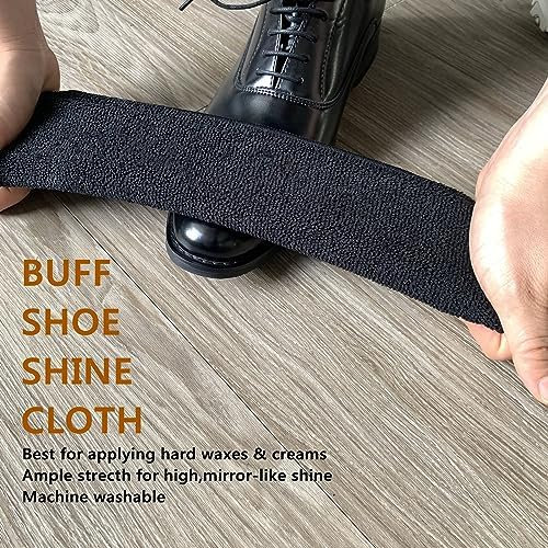 Genuine Leather Shoe Care Kit 12-Piece Set with Buffing Cloth for Cleaning and Maintenance - Image 5