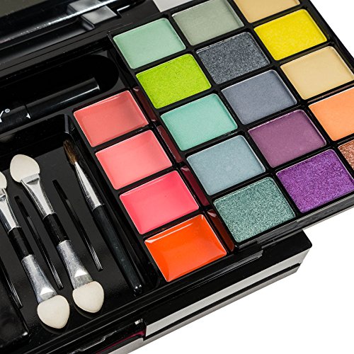 SHANY 'Fix Me Up' Makeup Kit - Compact Travel Makeup Portable Giftable Adult and Teen Makeup Set Eye Shadows, Lip Colors, Blushes, and Applicators - Image 8