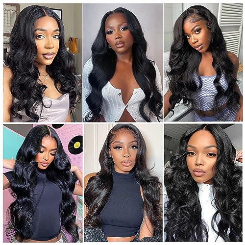 Body Wave Bundles 18 18 18 Unprocessed Virgin Brazilian Remy Body Wave Human Hair Weave Bundles for Black Women Free Part Soft and Bouncy Hair Extensions Natural Color - Image 6
