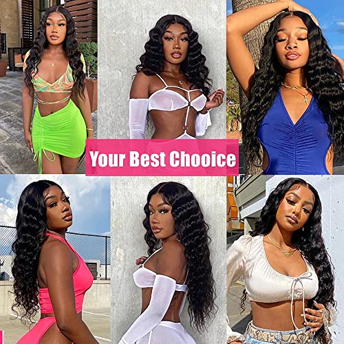 Brazilian Virgin Hair Loose Deep Wave Bundles 12A 100% Unprocessed Human Hair Loose Deep Wave Bundles 150% Density (10 12 14 inches)Double Weft Human Hair Wavy 3 Bundles Natural Black Color - Image 7